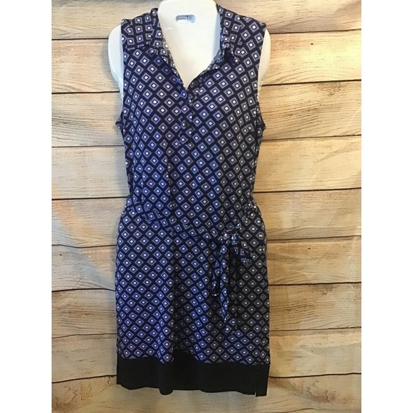 41 Hawthorn Dresses & Skirts - NEW! Women’s 41 Hawthorn Blue White Diamond Stretch Dress Size Small